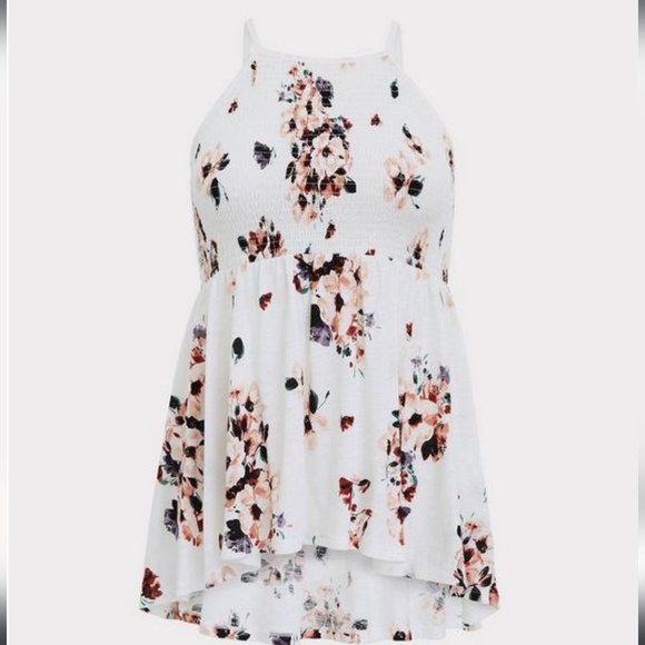 🌸Size 5X Super Soft Smocked High Neck Babydoll Top Torrid women's Shirt🌸 - Picture 4 of 4